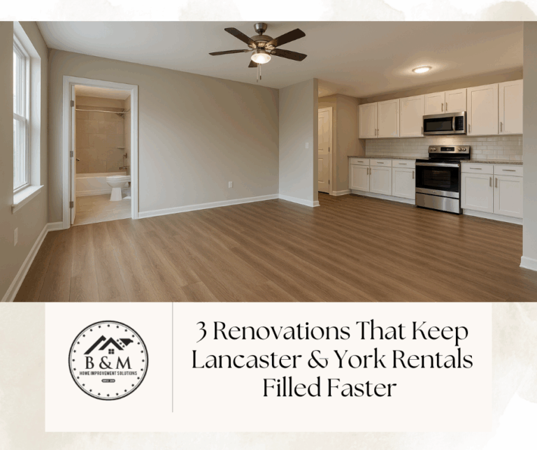 Renovated Lancaster rental unit with modern kitchen, updated flooring, and fresh curb appeal
