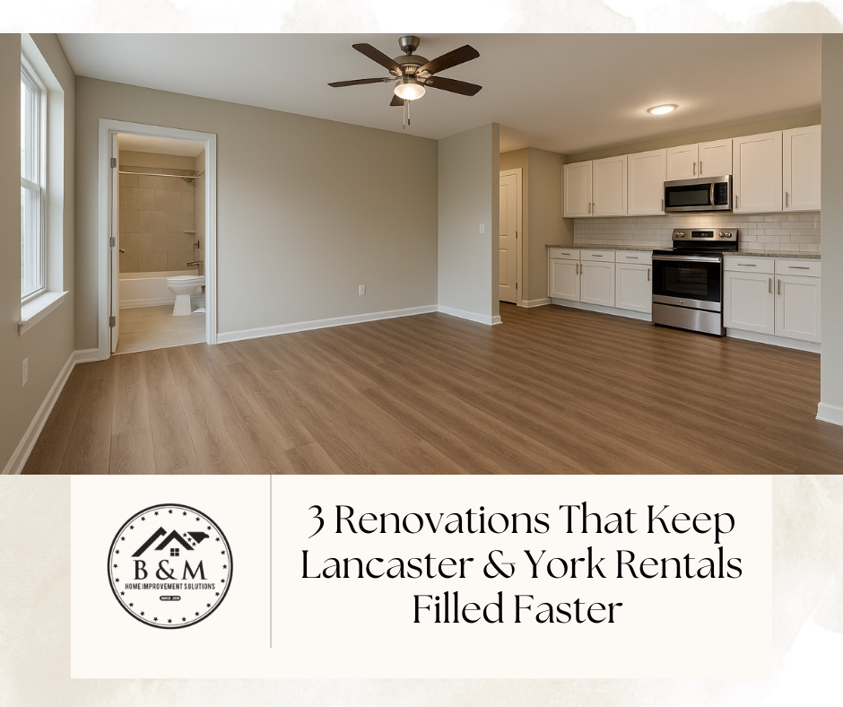 Renovated Lancaster rental unit with modern kitchen, updated flooring, and fresh curb appeal