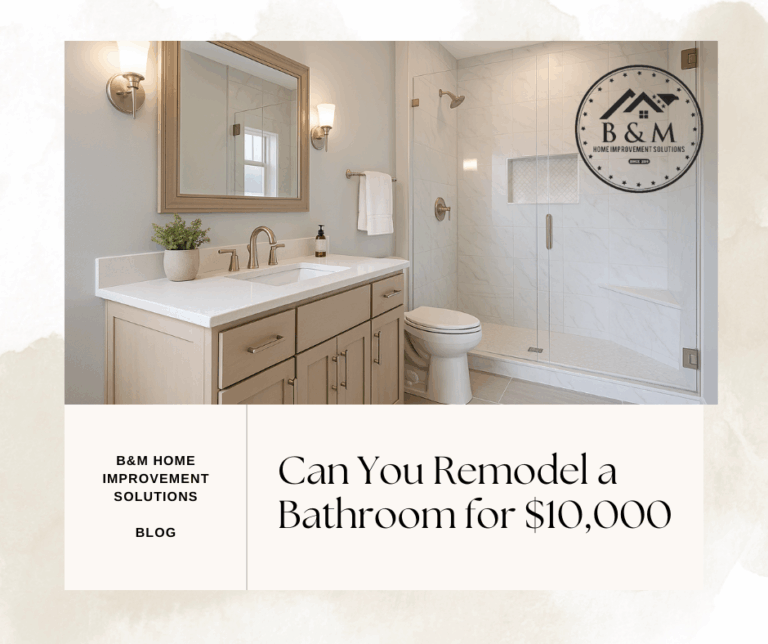 Modern Lancaster bathroom remodel showing shower replacement and vanity upgrade on a realistic 2025 budget.