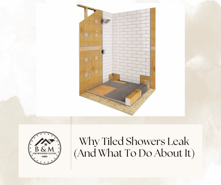 Layers of a waterproof tiled shower system using Schluter membrane
