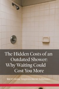 Outdated shower with crumbling grout showing water damage risks in Lancaster PA home